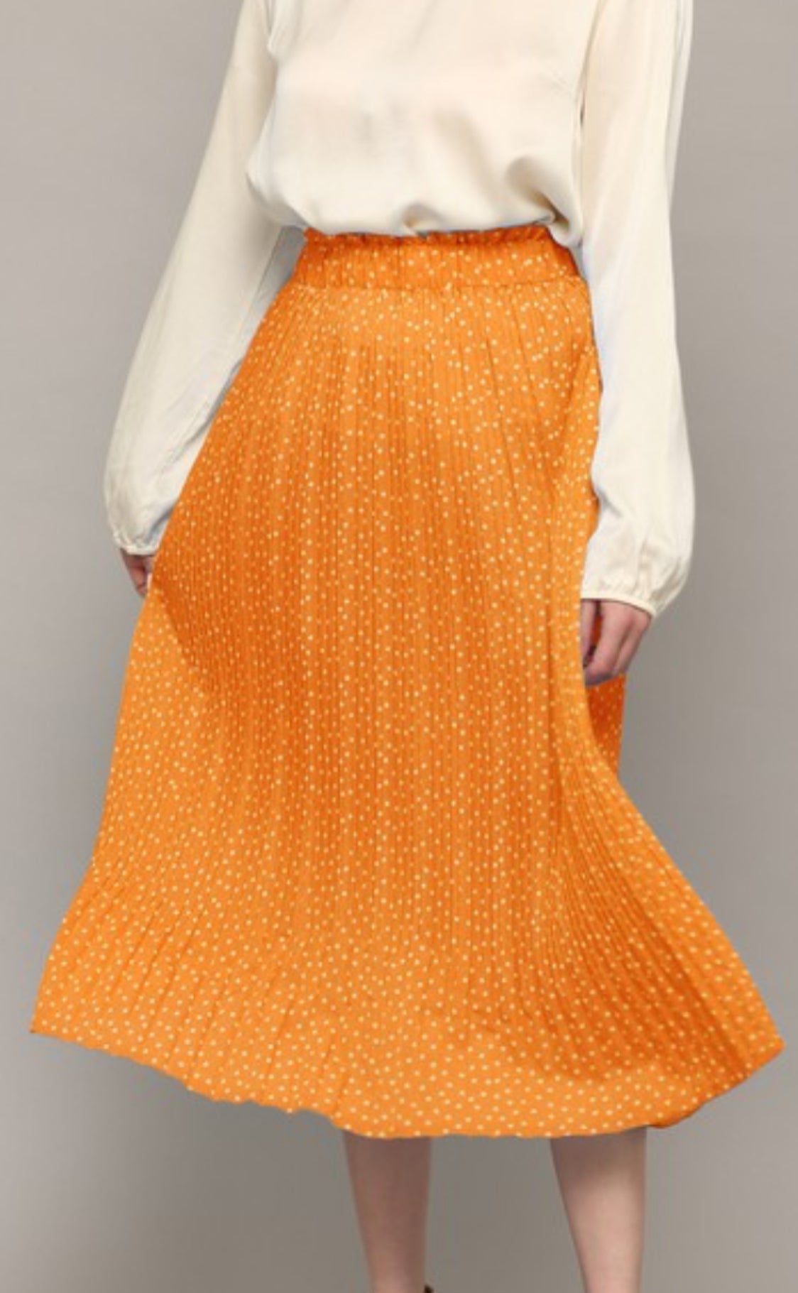 Polka Dot Midi Skirt