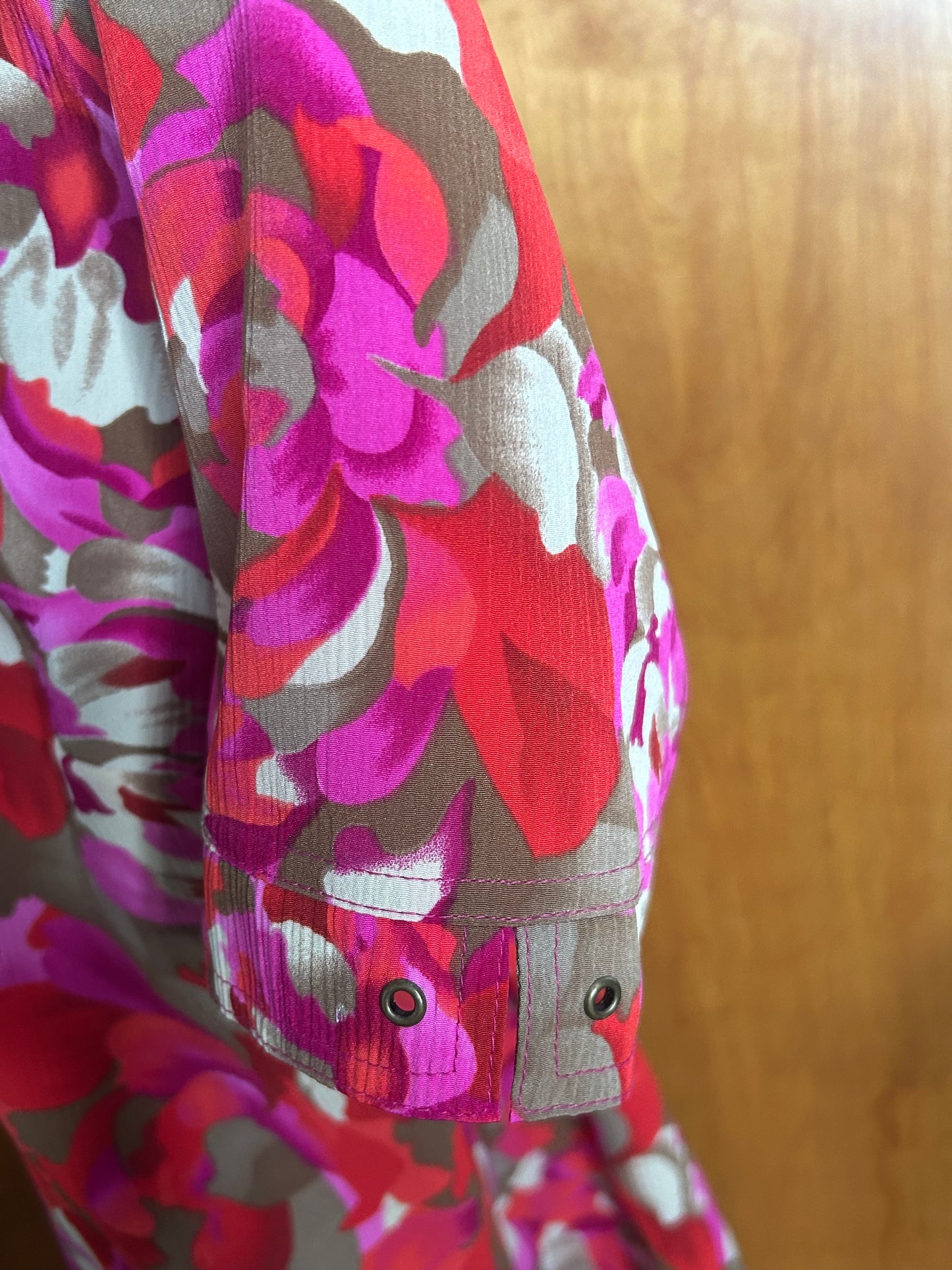 PL~ Ali Davi Red /Pink Button Top