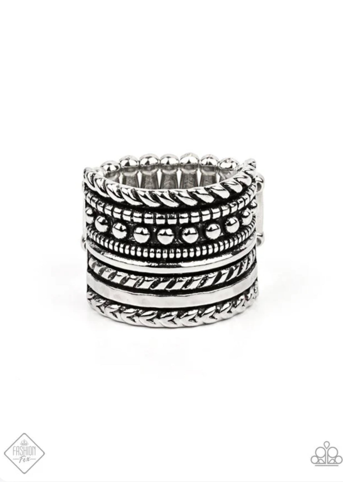 Stacked Odds Ring - Silver