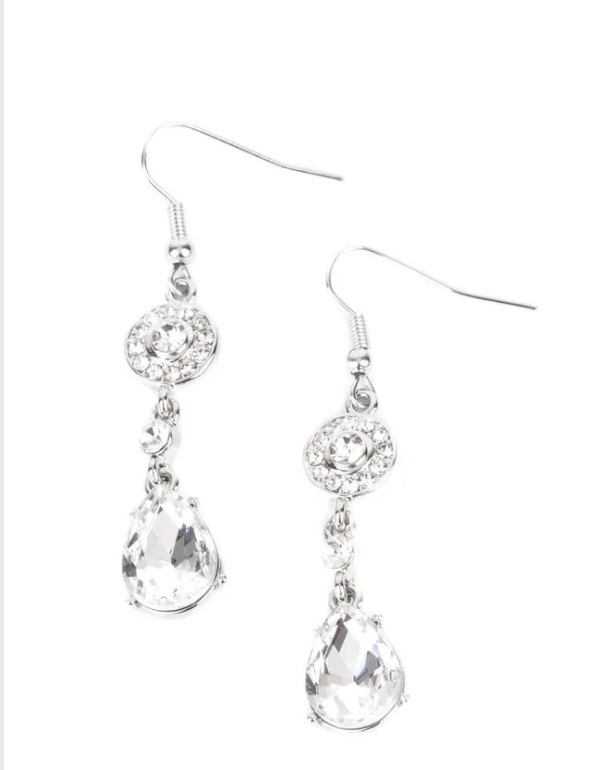 Graceful Glimmer Earrings - White