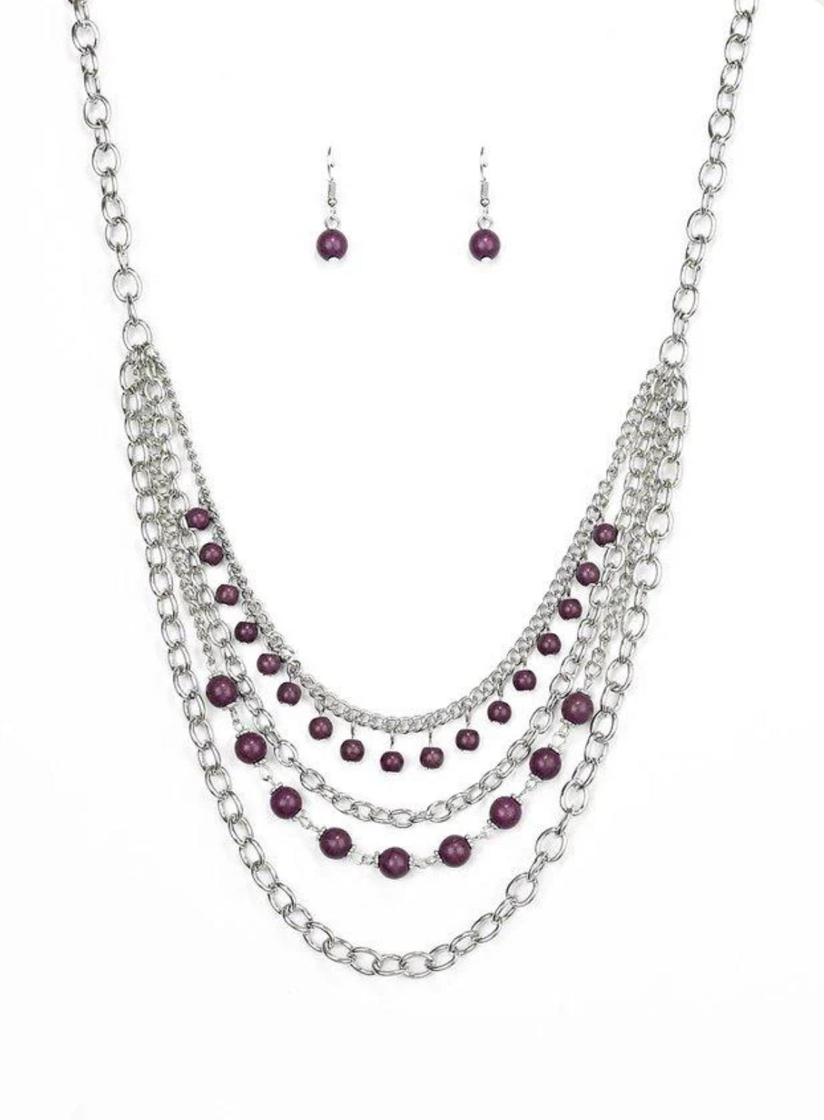 Ground Forces Necklace - Purple