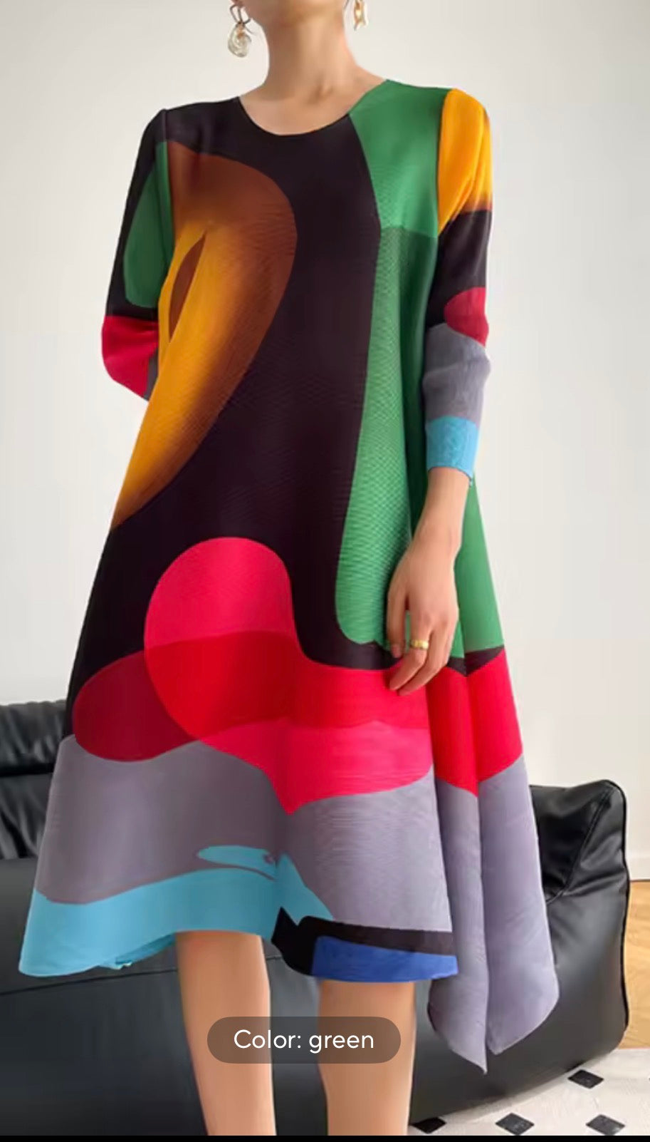 The Splash Pleated Maxi Dress