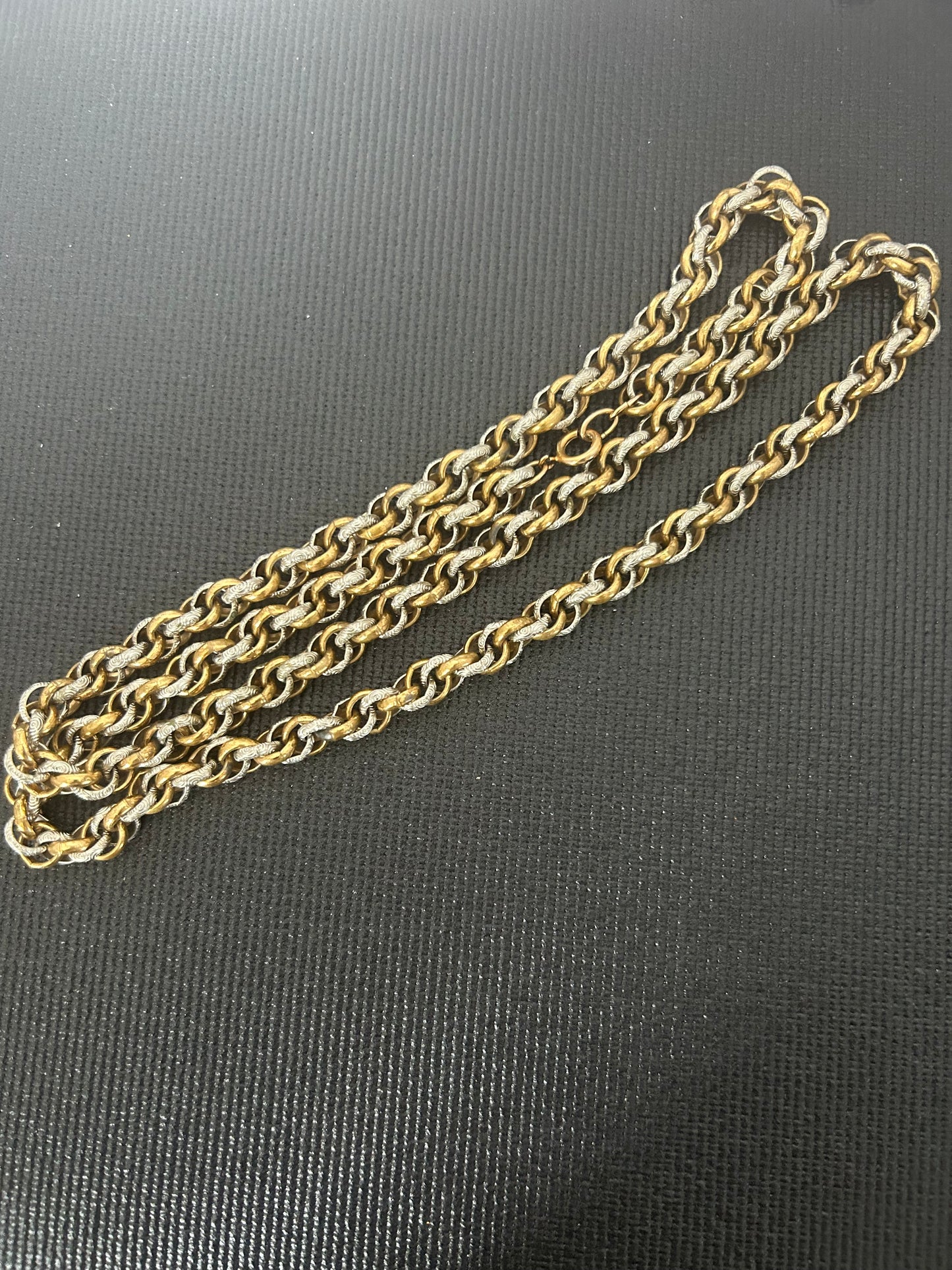 Gold/ Silver Tone Twisted Chain Necklace