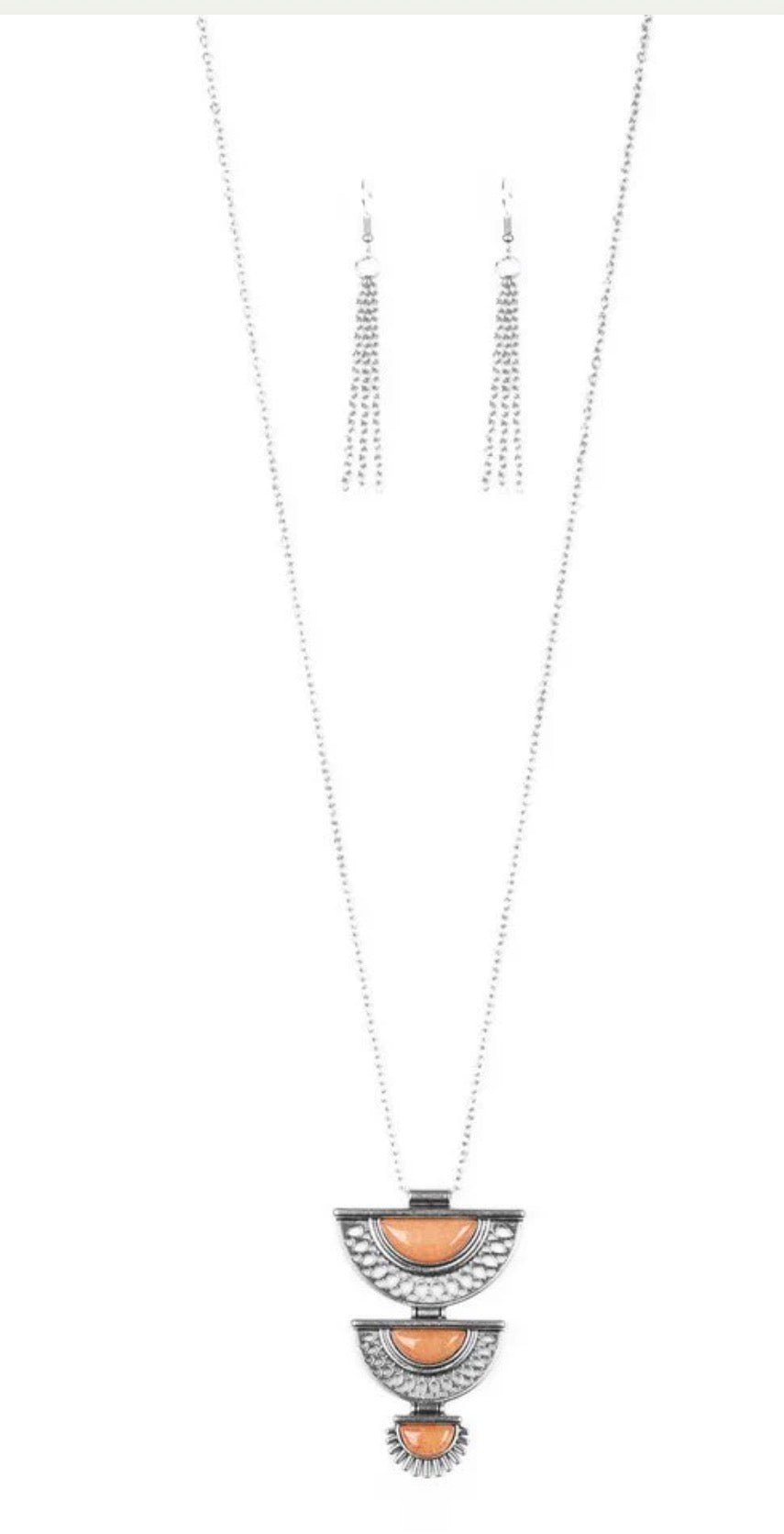 Serene Sheen Necklace - Orange