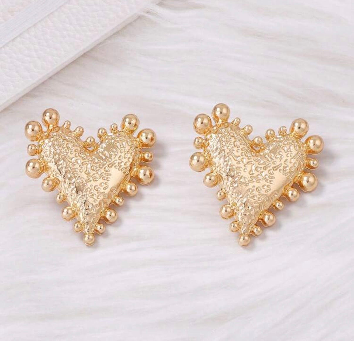 Fashionable Statement Heart Earrings