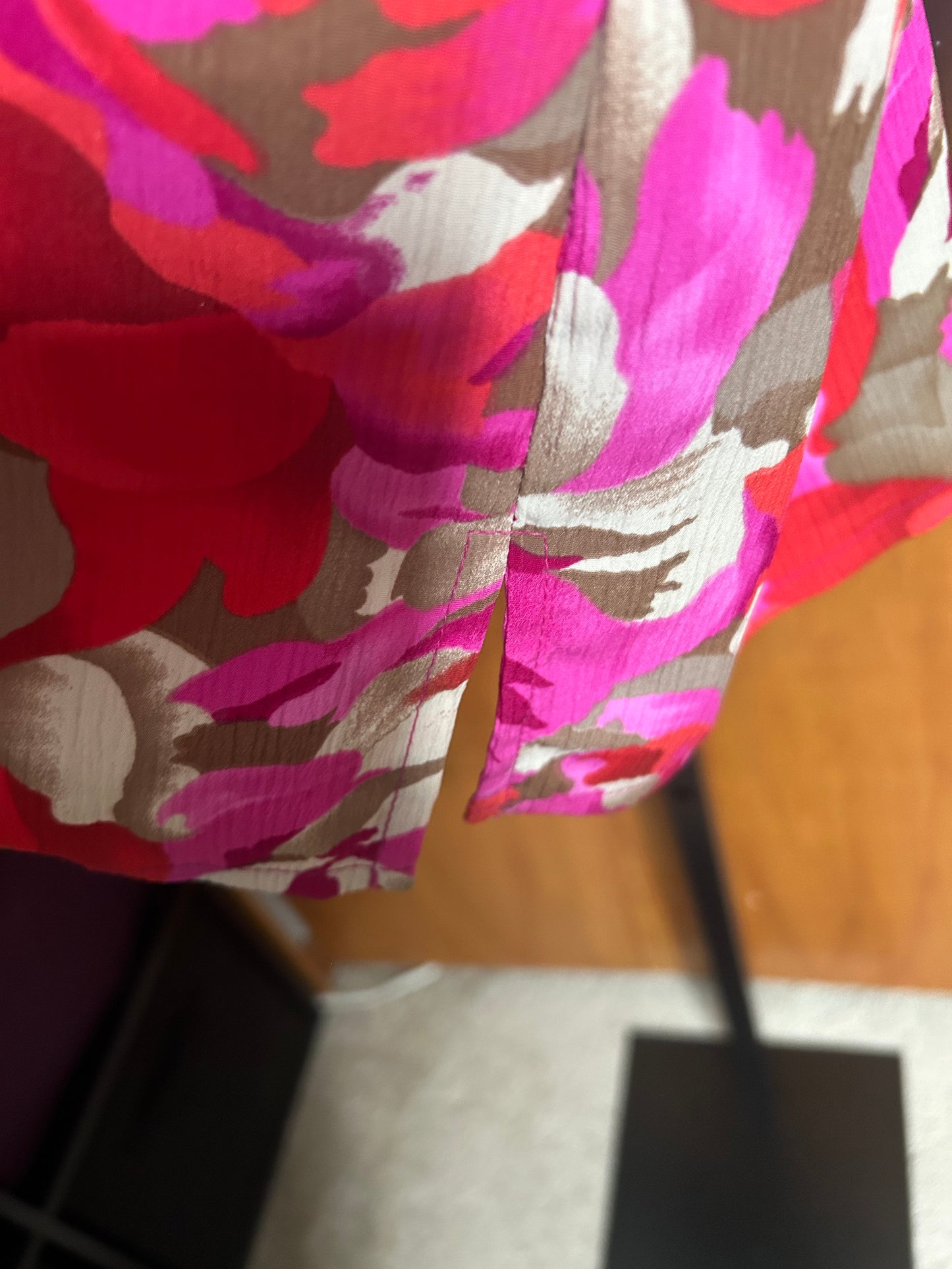 PL~ Ali Davi Red /Pink Button Top