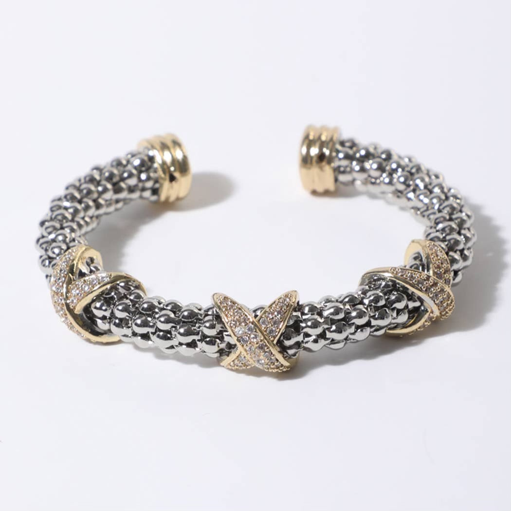 X Accent Cuff Bracelet