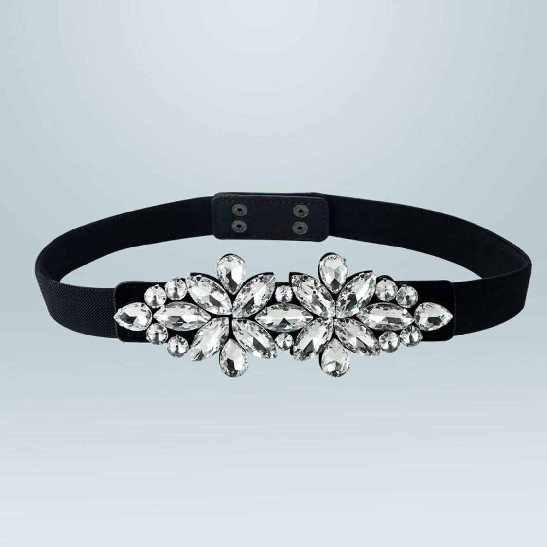 Retro Elastic Gemstone Belt