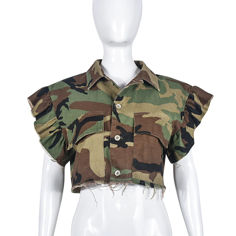 Camo Crop Top
