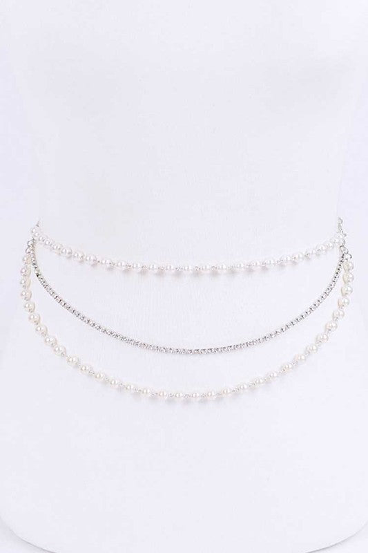 Double Chain Pearl Belt