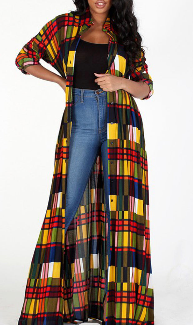 Plaid Maxi Dress