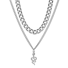 Load image into Gallery viewer, Vintage Double Chain Snake Necklace
