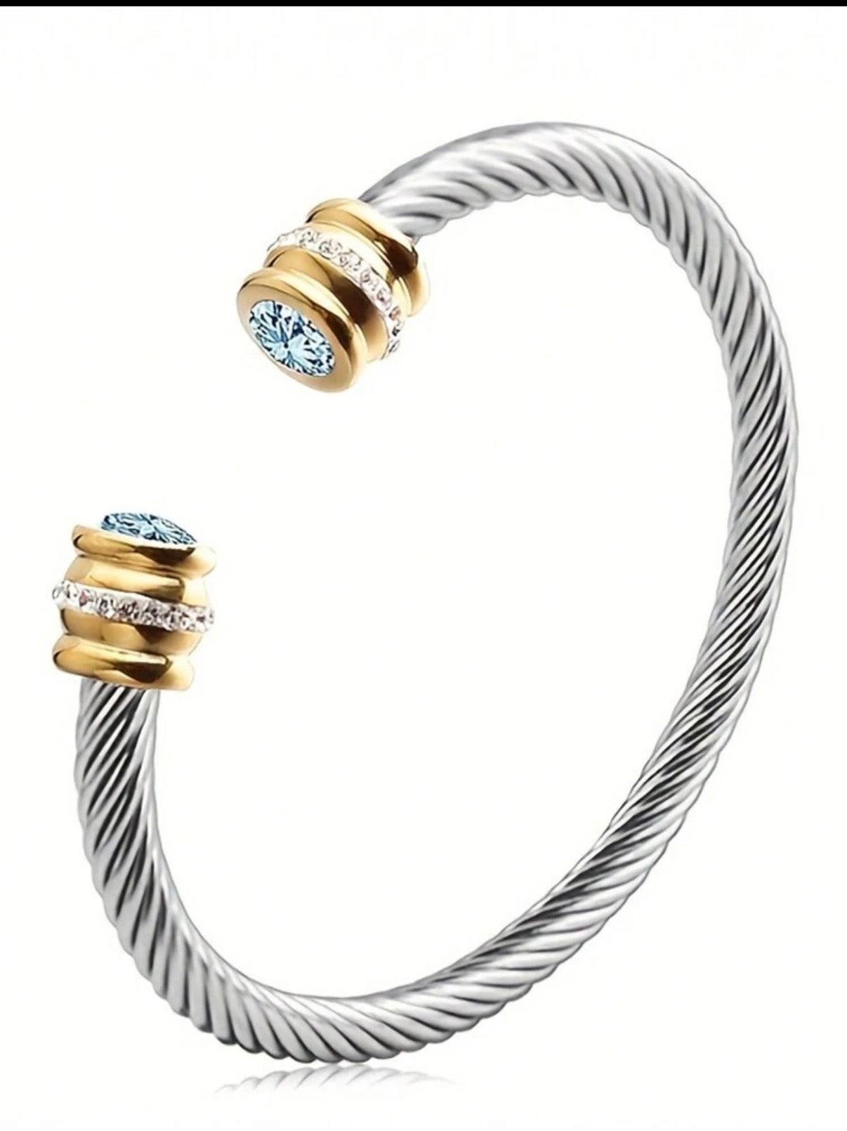 Cable Birthstone Bracelet