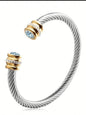 Cable Birthstone Bracelet
