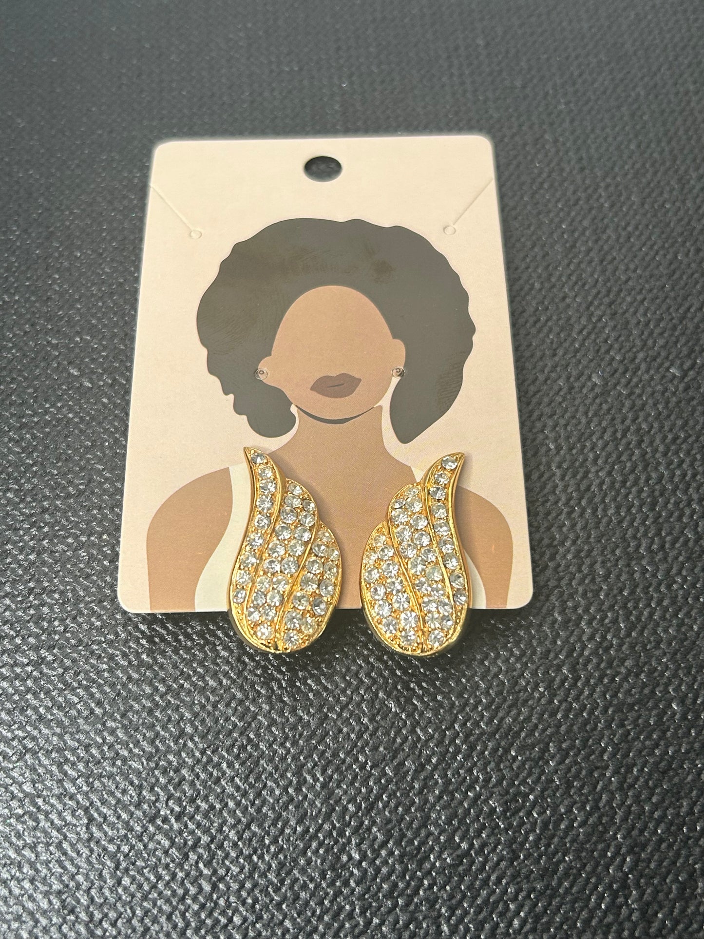 Vintage Diamond Studded Earrings (Clip)