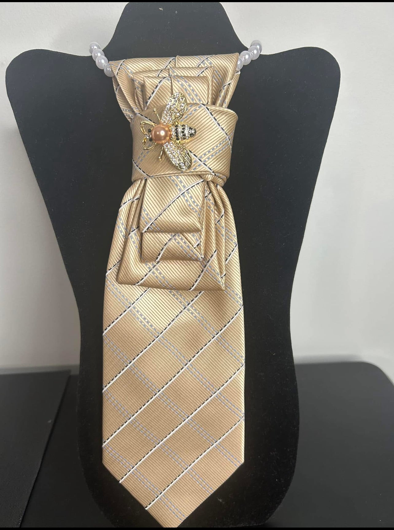 Pink Lady Silk Tie - Latte