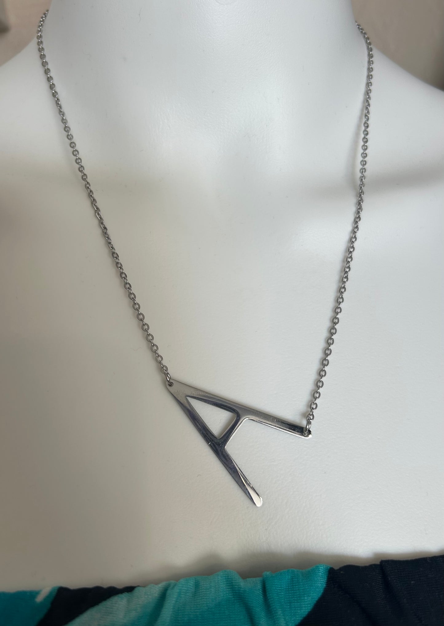 Initial Pendant Necklace - Stainless Steel