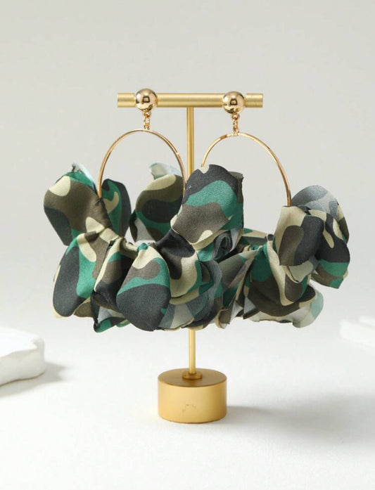 Camo Full Hoop Earrings