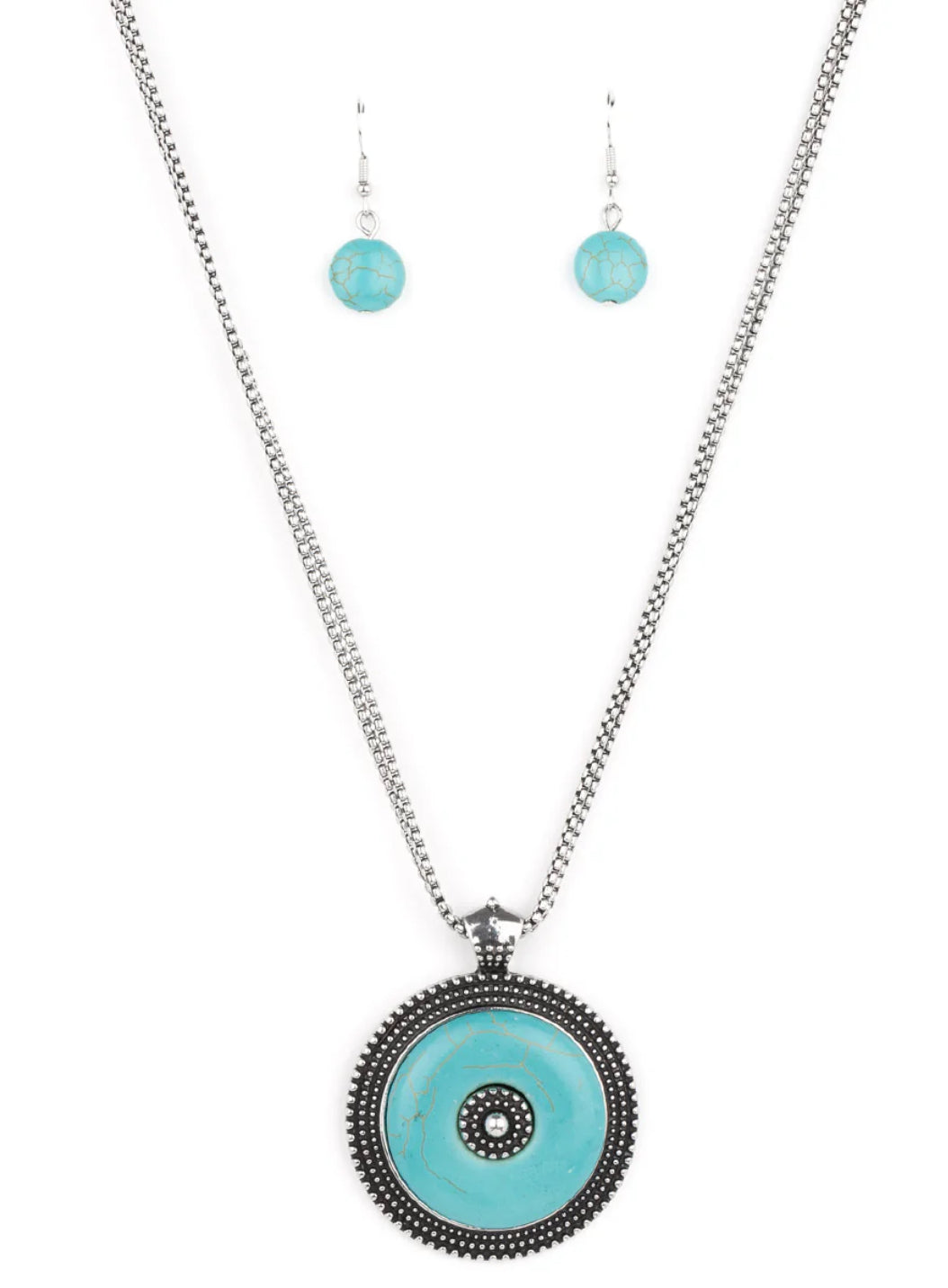 Epicenter of Attention Necklace - Blue