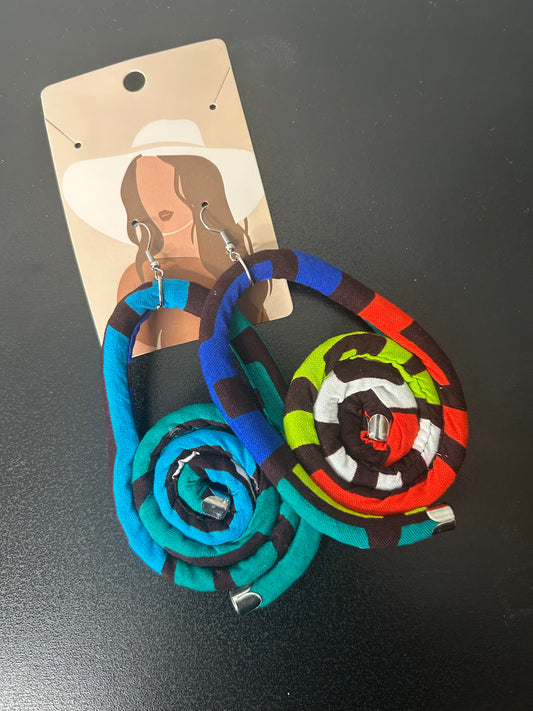 Ankara Twisted Earrings