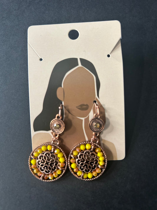 Brass/ Yellow Earrings