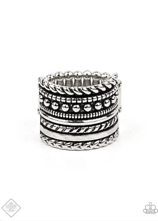 Stacked Odds Ring - Silver