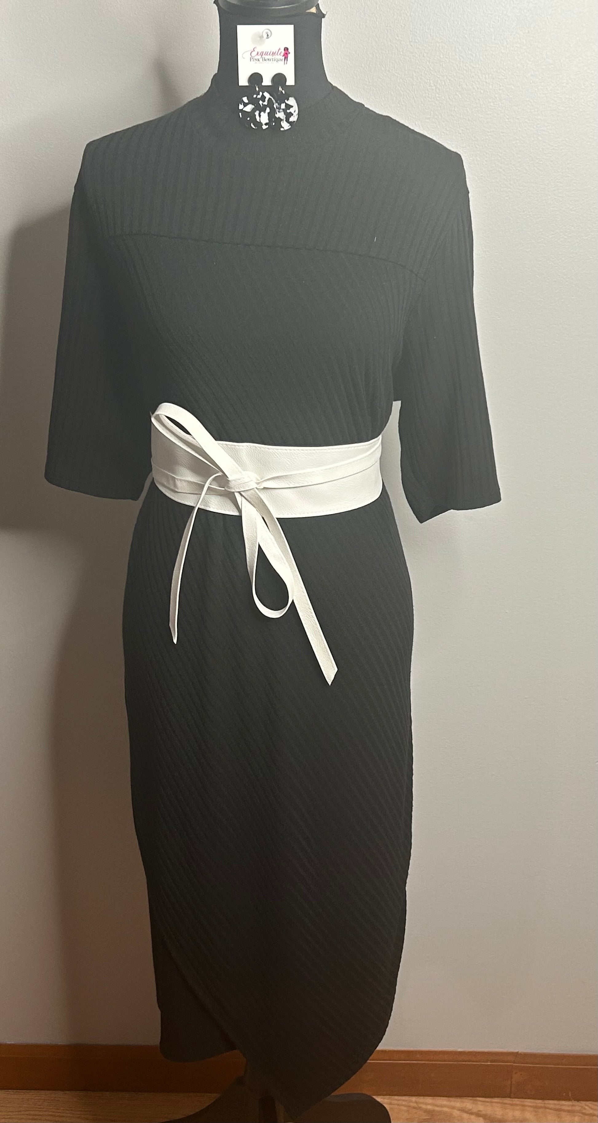 Cato Ribbed Black Dress Exquisite Pink Boutique Cato Ribbed Black Dress Exquisite Pink Boutique