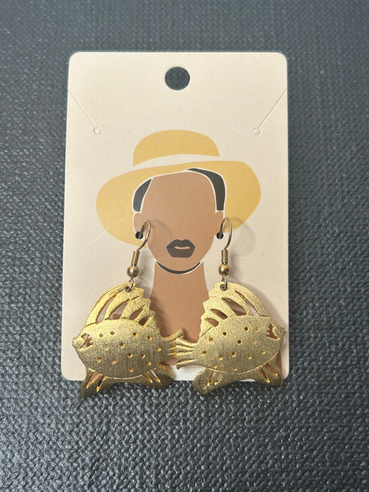 Vintage fish Earrings