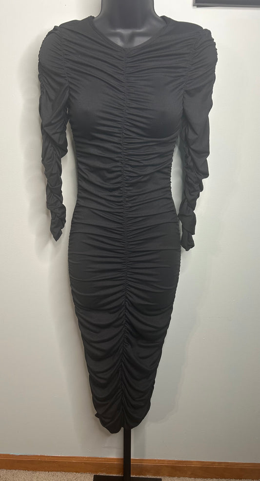 Ruched Long Sleeve Dress