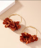 Floral Hoop Earrings