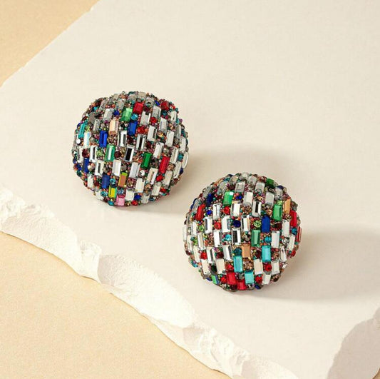 Multi- colored Ear Stud Earrings