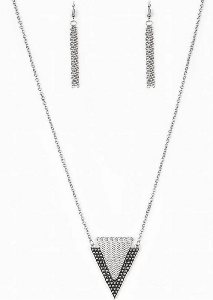 Ancient Arrow Necklace - Silver