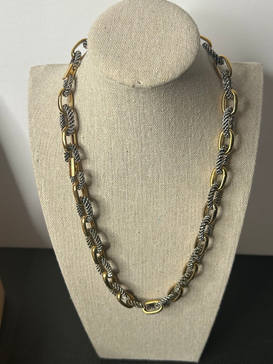 Signed- Vintage gold and silver chain