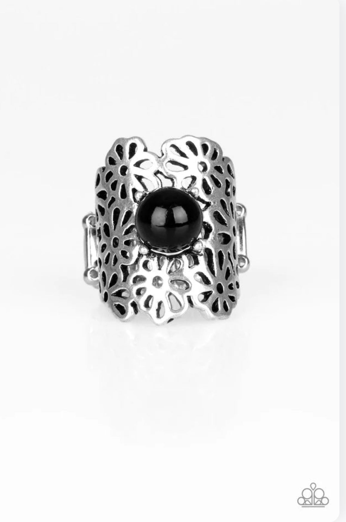 Flower Shower Ring - Black