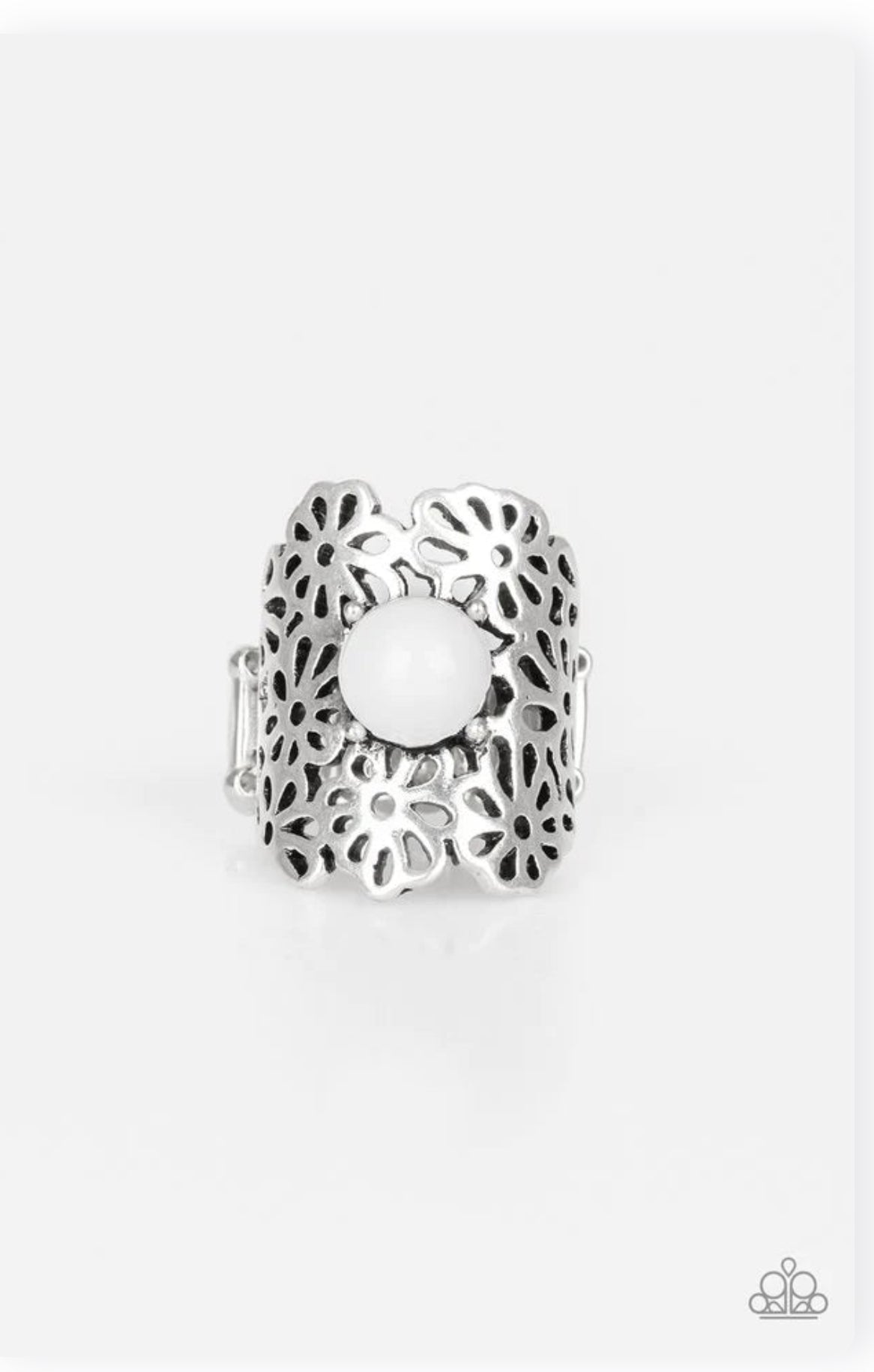 Flower Shower Ring - White