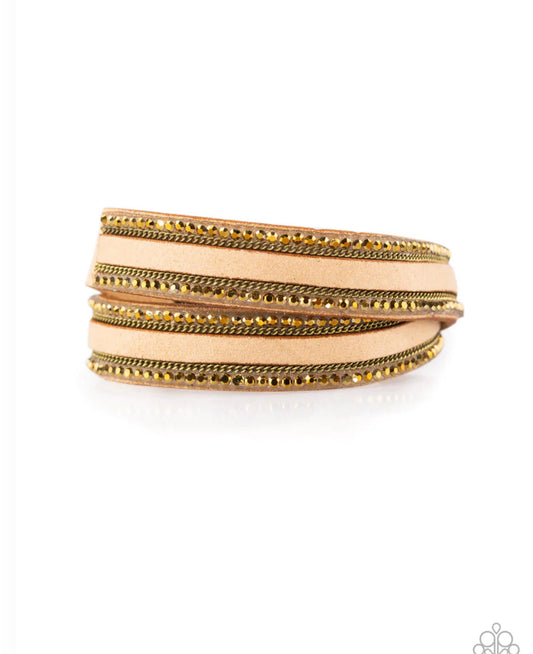 Going for Glam Bracelet -Brass