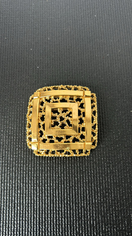 Square Crown Trifari Brooch