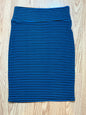 PL~ Lula Roe Striped Skirt Blue