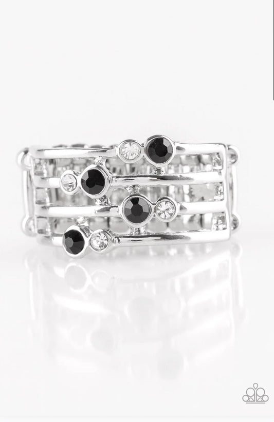 Sparkle Showdown Ring - Black