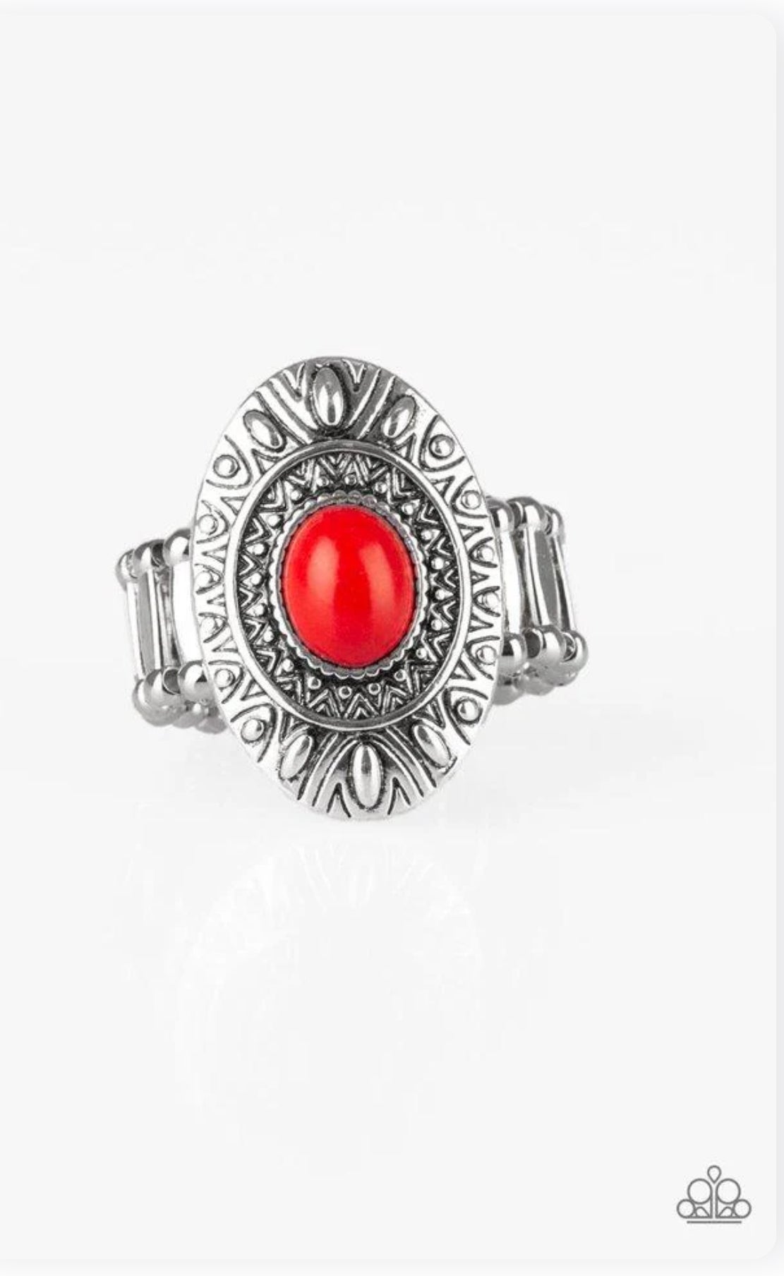 Stone Fox Ring - Red