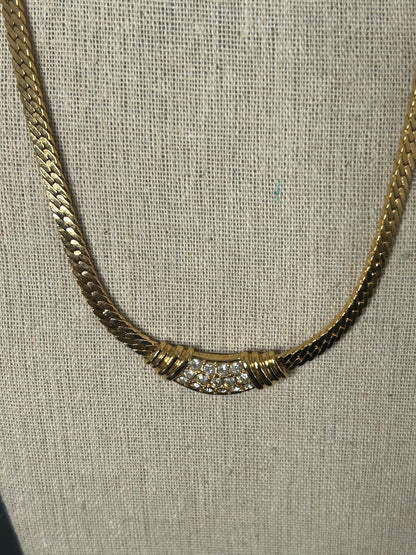 Elegant Diamond Crust Avon Necklace