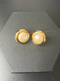 Vintage Pearl Gold tone Earrings (clip on)