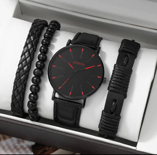 Mens Bracelet and Watch Set