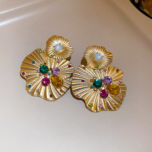 Vintage Fan Colored Earrings