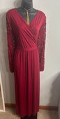 NWT Burgundy Faux Wrap Dress