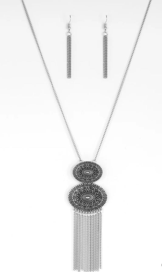 Sun Goddess Necklace - Silver