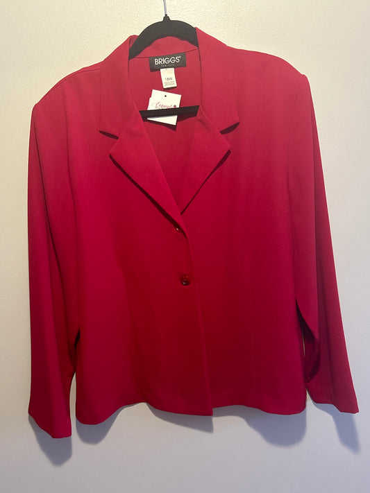 PL~ Red 2 Button Blazer Br