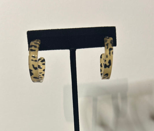 Animal Print Hoop Earrings