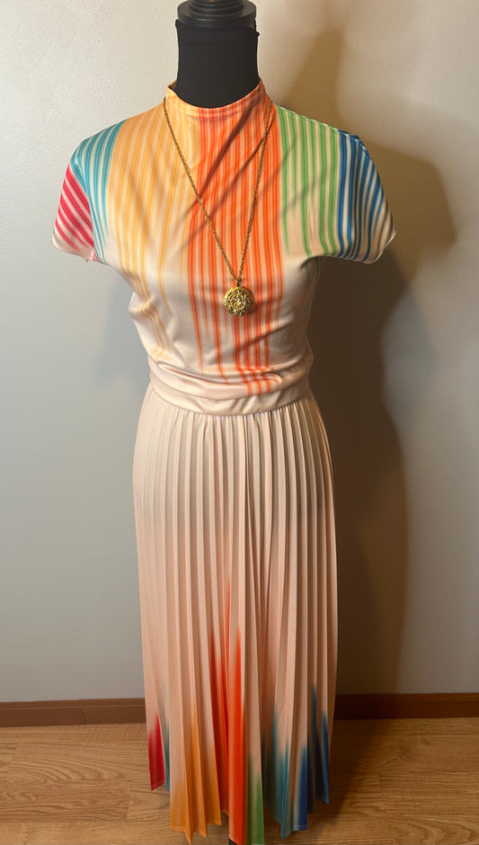 PL~ Rainbow Peach Dress-Disc