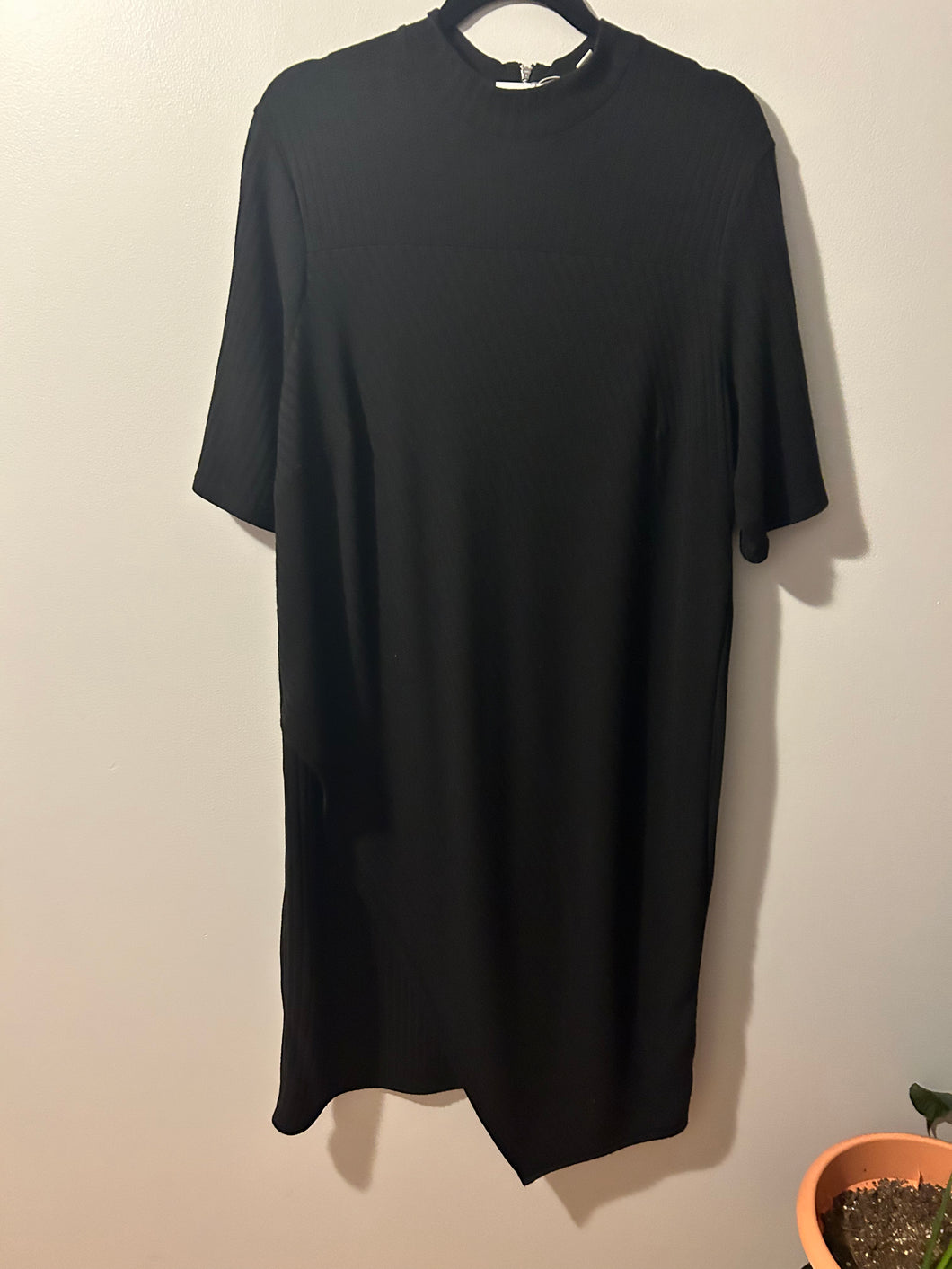 Cato Ribbed Black Dress